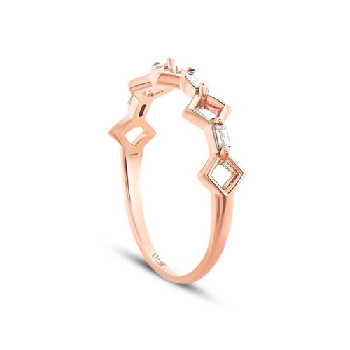 0,11 ct. Diamant Baguette Ring