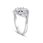 0,67 ct. Diamant Baguette Blumen Ring
