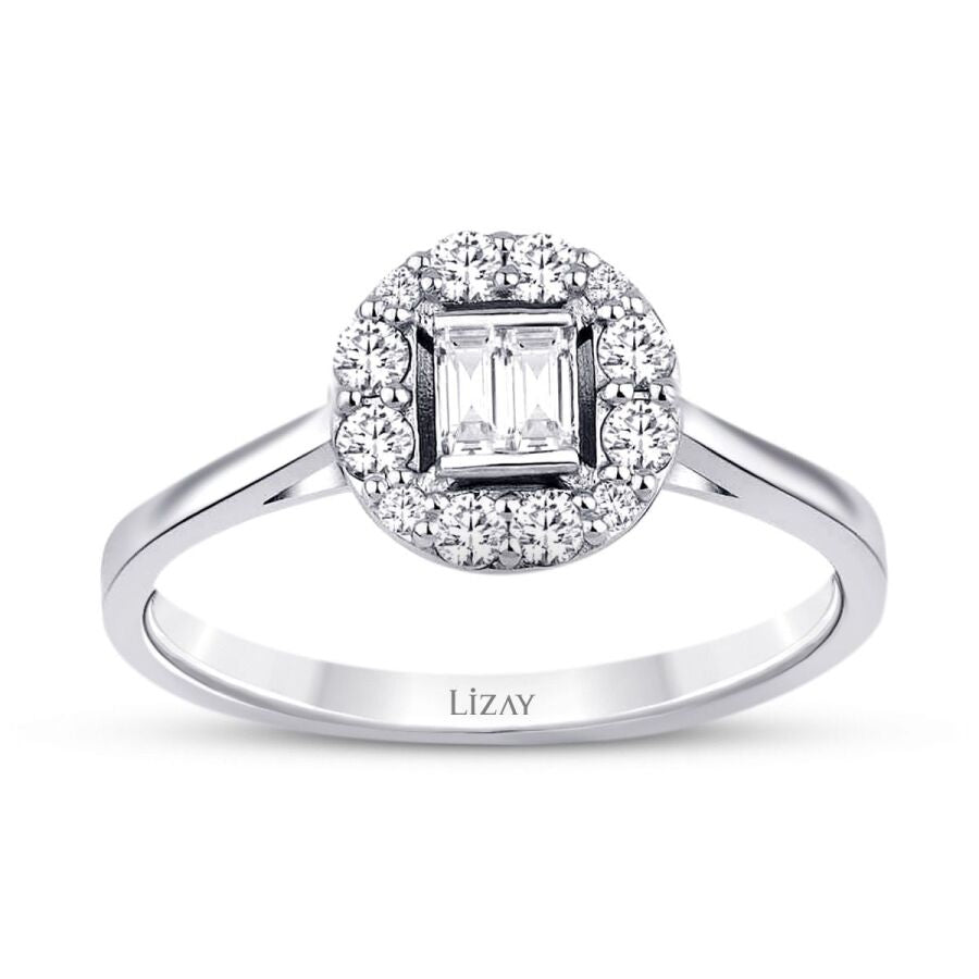 0,17 ct. Diamant Baguette Ring
