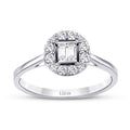 0,17 ct. Diamant Baguette Ring