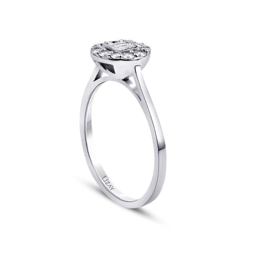 0,17 ct. Diamant Baguette Ring