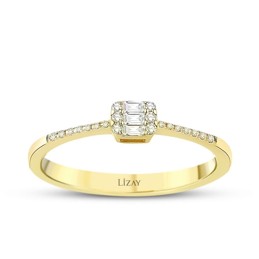 0,15 ct. Diamant Baguette Ring