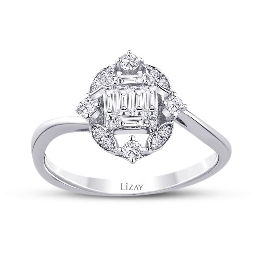 0,31 ct. Diamant Baguette Ring