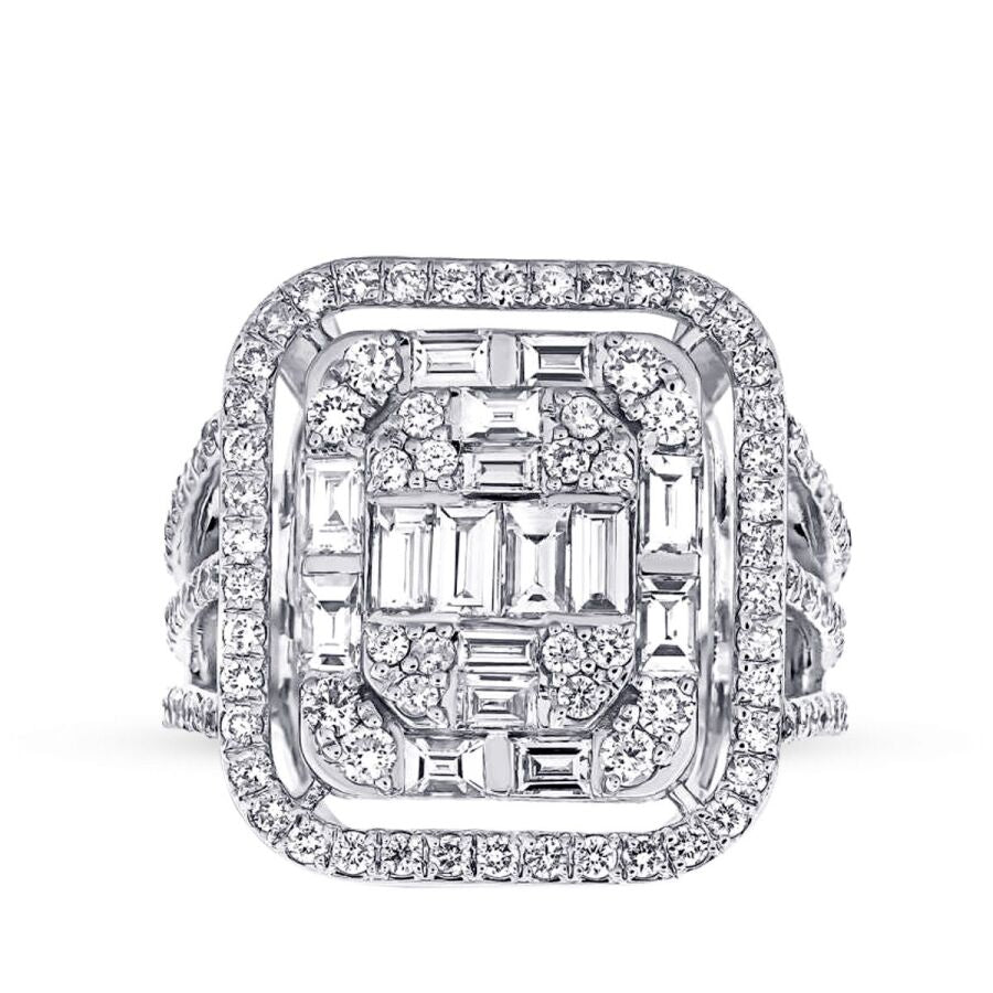 2,64 ct. Diamant Baguette Ring