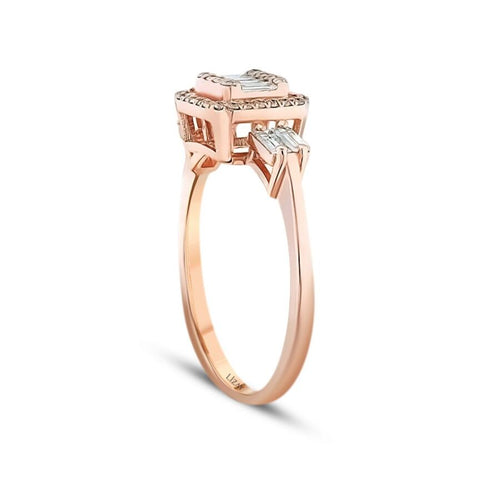 0,32 ct. Diamant Baguette Ring