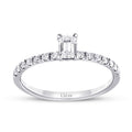 0,42 ct. Diamant Smaragd Schliff Ring