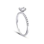 0,42 ct. Diamant Smaragd Schliff Ring
