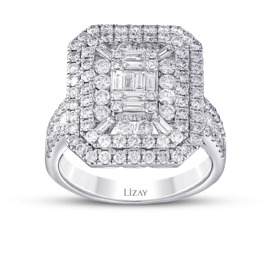 2,15 ct. Diamant Baguette Ring