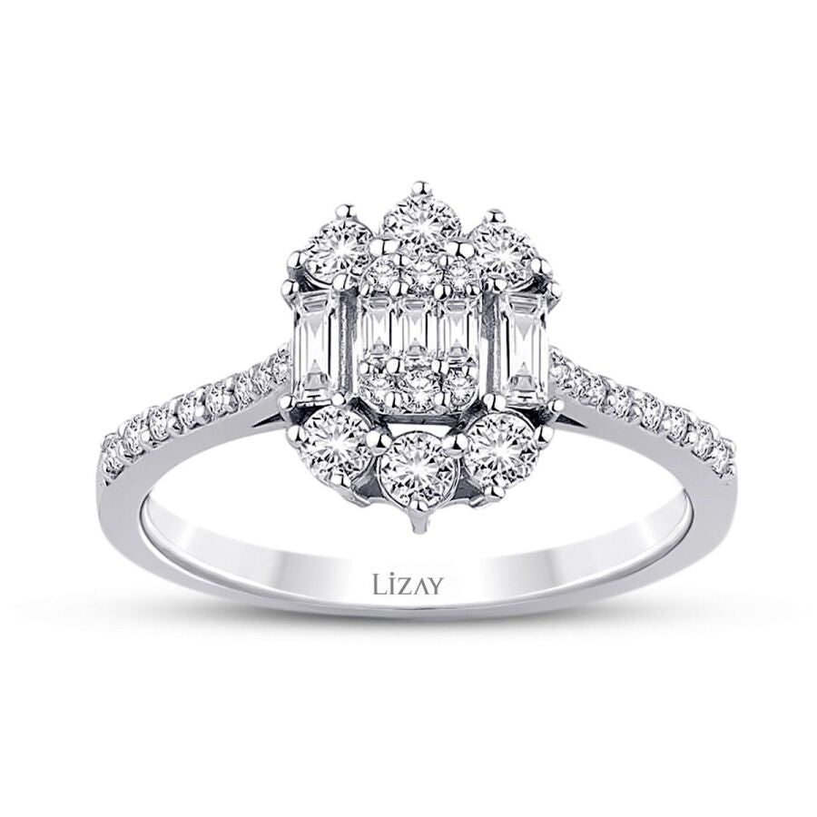 0,61 ct. Diamant Baguette Ring