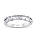 0,33 ct. Diamant Baguette Halb-Memoire-Ring