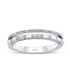 0,33 ct. Diamant Baguette Halb-Memoire-Ring