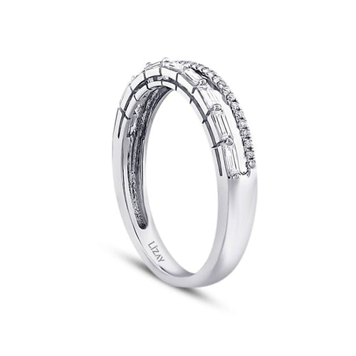 0,33 ct. Diamant Baguette Halb-Memoire-Ring
