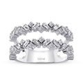 0,92 ct. Diamant Baguette Halb-Memoire-Ring