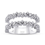0,92 ct. Diamant Baguette Halb-Memoire-Ring