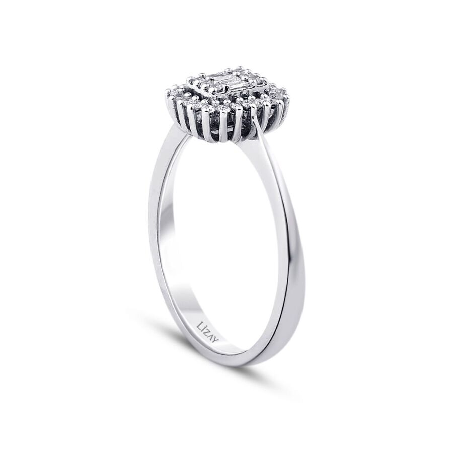 0,19 ct. Diamant Baguette Ring