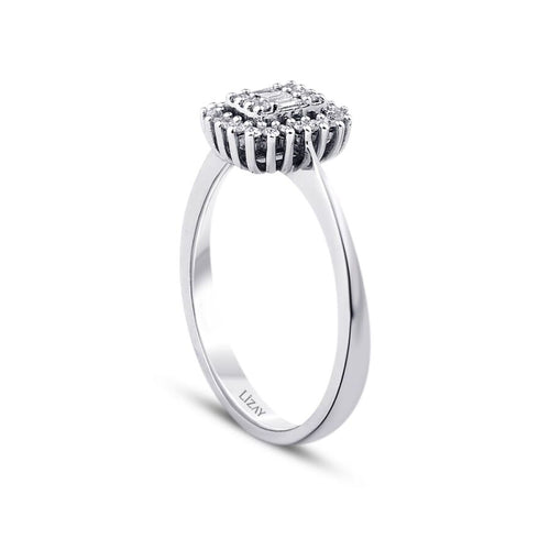 0,19 ct. Diamant Baguette Ring