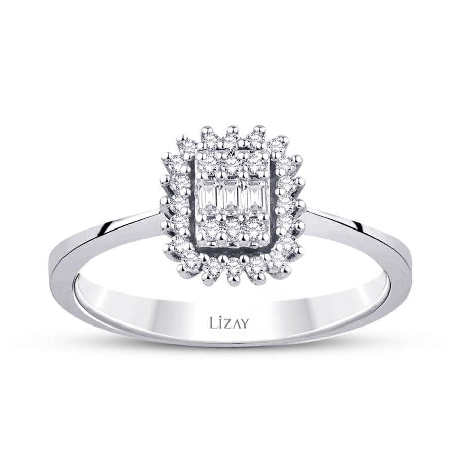 0.19 ct. Diamant Baguette Ring