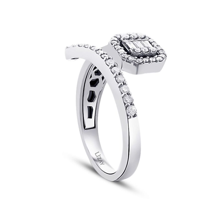 0,58 ct. Diamant Baguette Ring