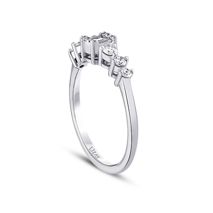 0,32 ct. Diamant Baguette Ring