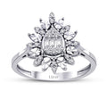 0,20 ct. Diamant Tropfen Baguette Ring