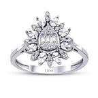 0,20 ct. Diamant Tropfen Baguette Ring