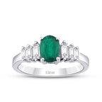 1,16 ct. Diamant Baguette Smaragd Ring