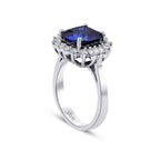 4,16 ct. Diamant Baguette Saphir Ring