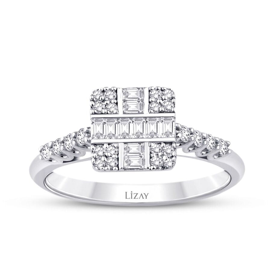 0,34 ct. Diamant Baguette Ring