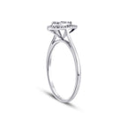 0,06 ct. Diamant Tropfen Baguette Ring