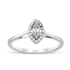 0,06 ct. Diamant Tropfen Baguette Ring