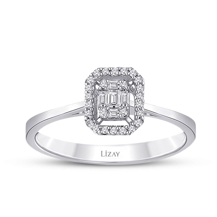 0,19 ct. Diamant Baguette Ring
