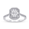 0,28 ct. Diamant Baguette Ring