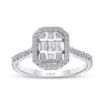 0,28 ct. Diamant Baguette Ring