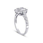 0,71 ct. Diamant Baguette Ring