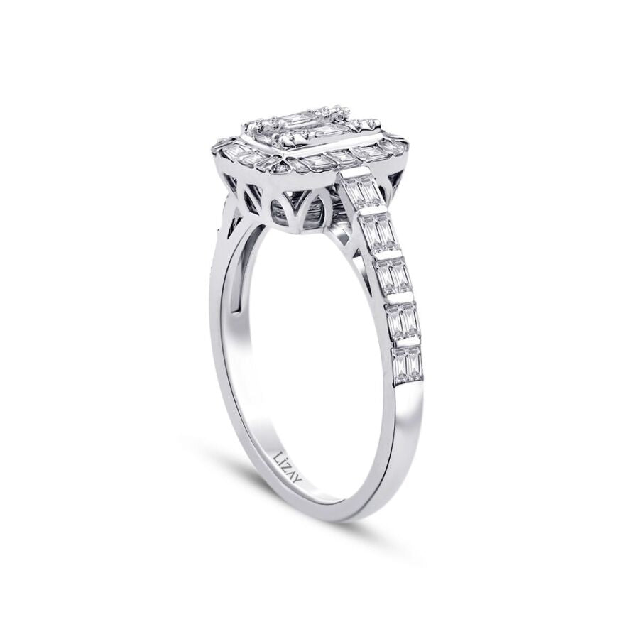 0,71 ct. Diamant Baguette Ring