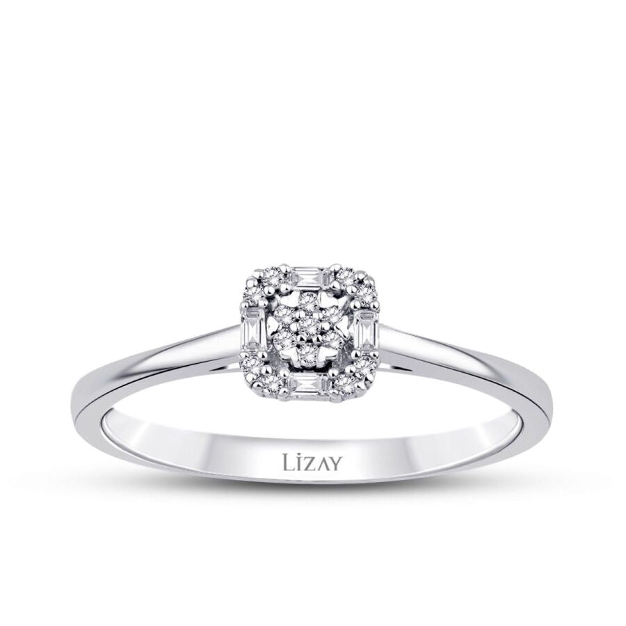 0,08 ct. Diamant Baguette Ring