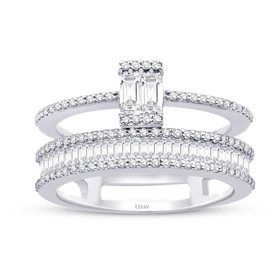 0,77 ct. Diamant Baguette Ring