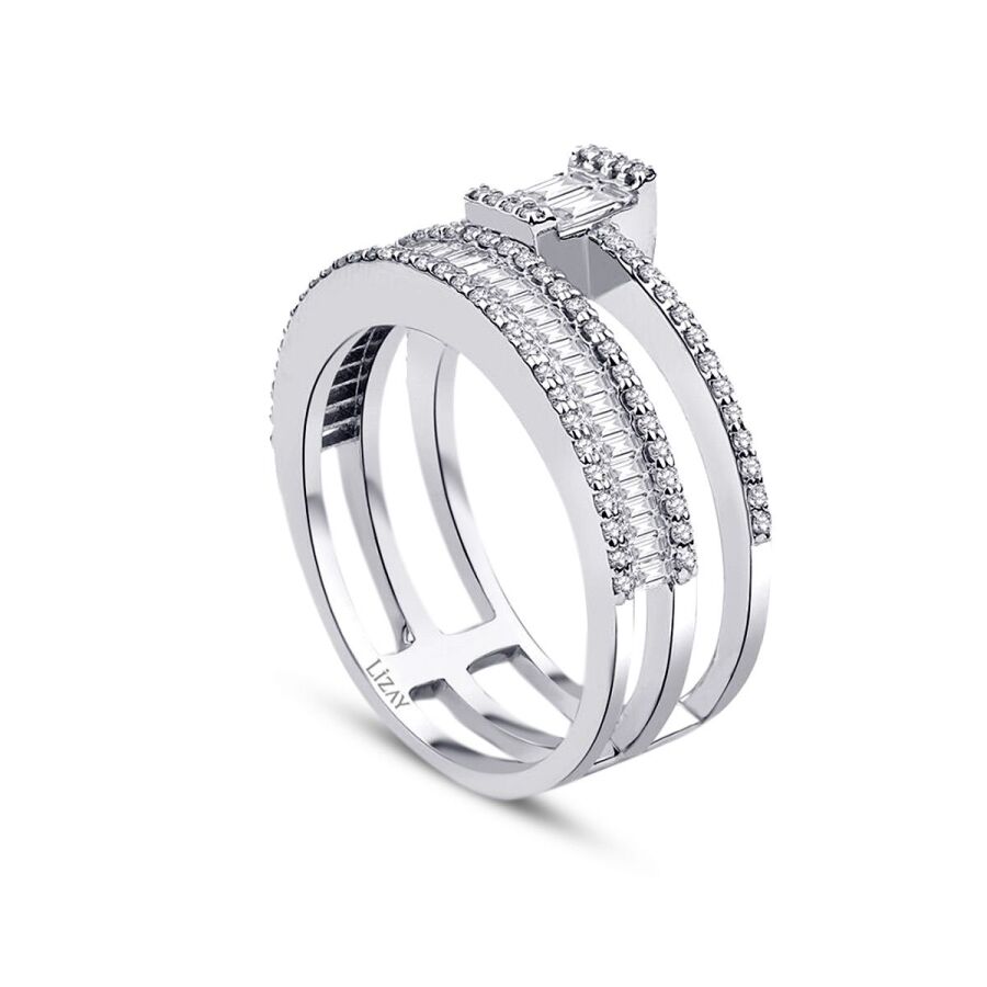 0,77 ct. Diamant Baguette Ring