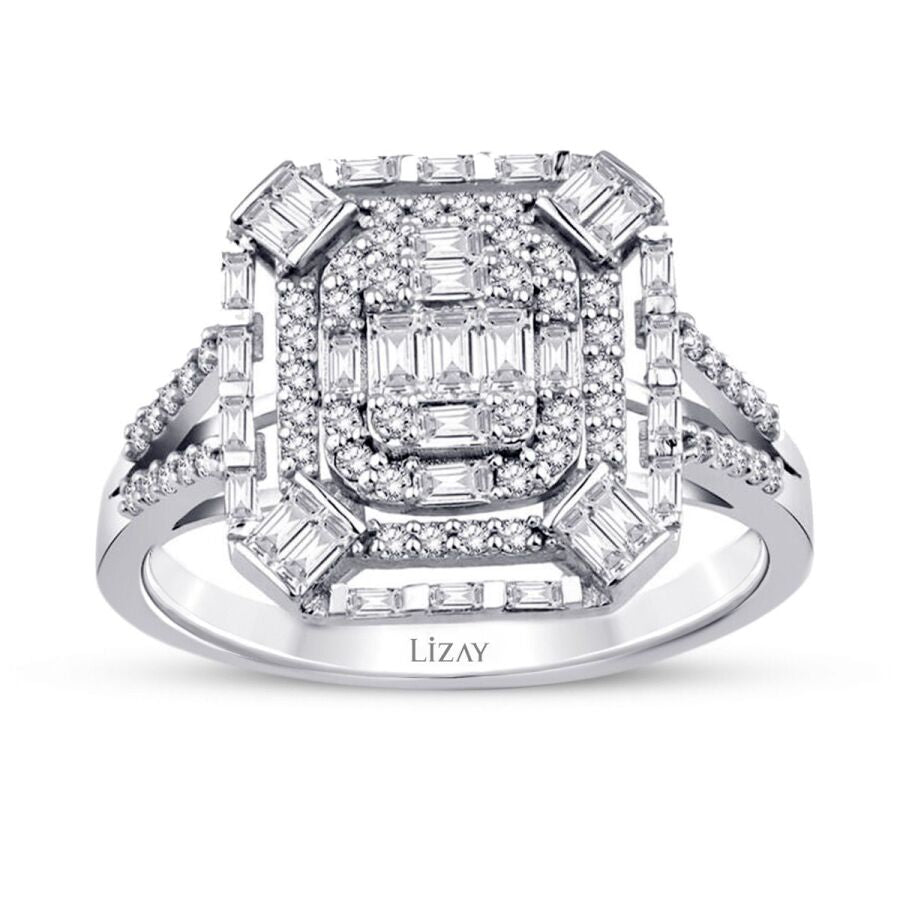 0,67 ct. Diamant Baguette Ring