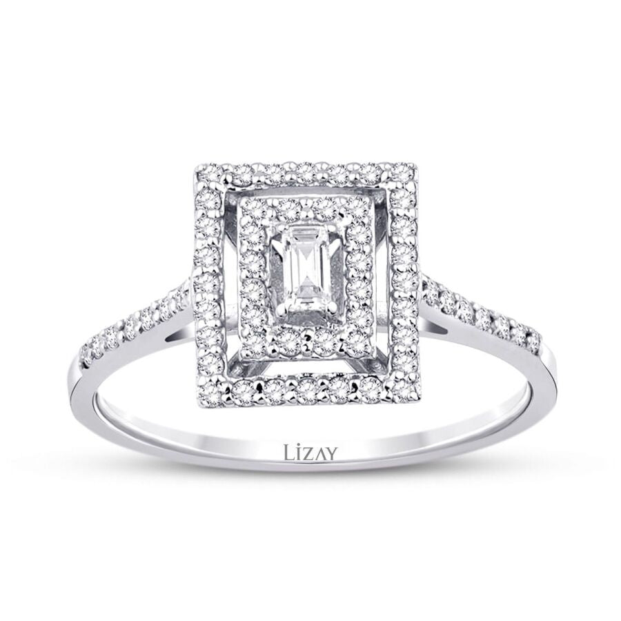 0,35 ct. Diamant Baguette Ring