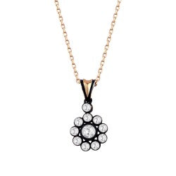 Gold Rose Pendant Necklace