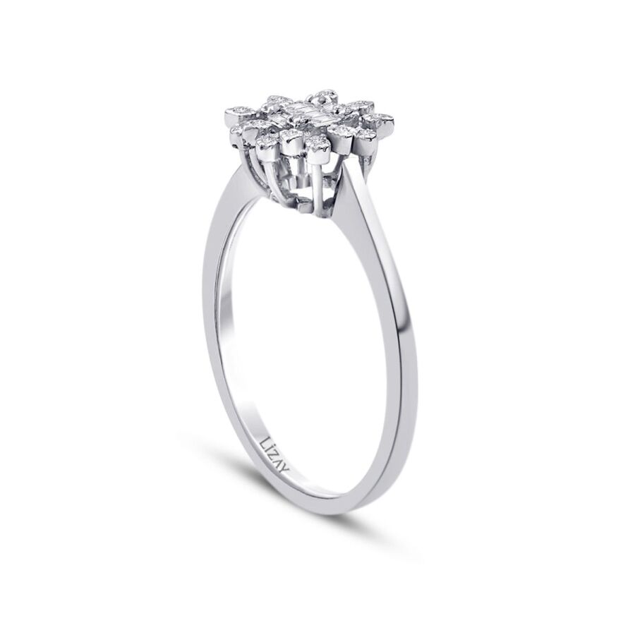 0,12 ct. Diamant Baguette Ring