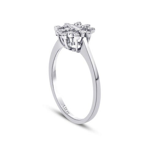 0,12 ct. Diamant Baguette Ring