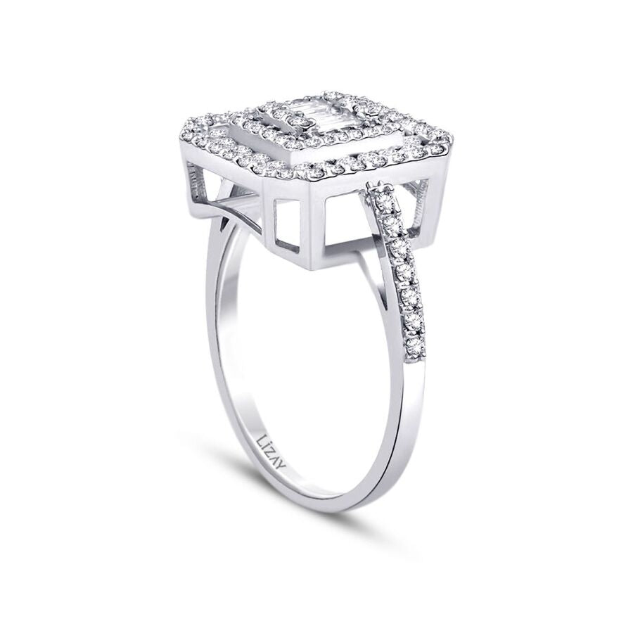 0,74 ct. Diamant Baguette Ring
