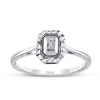 0,04 ct. Diamant Baguette Ring