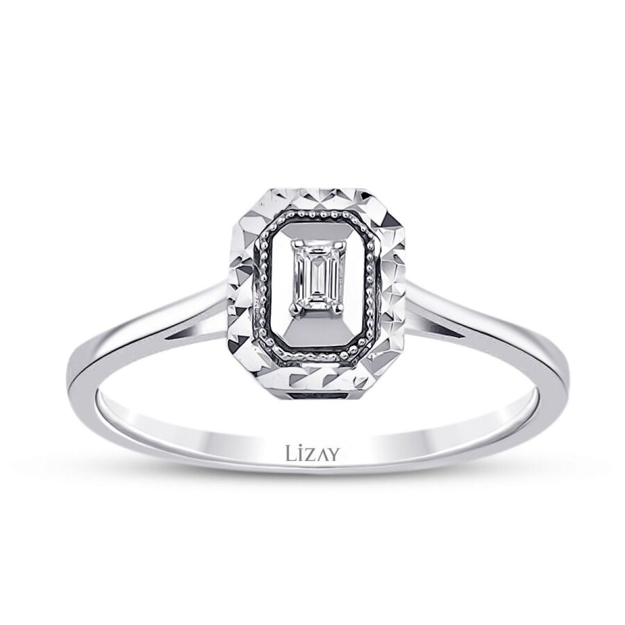 0,04 ct. Diamant Baguette Ring