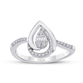 0,19 ct. Diamant Tropfen Baguette Ring