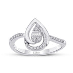 0,19 ct. Diamant Tropfen Baguette Ring