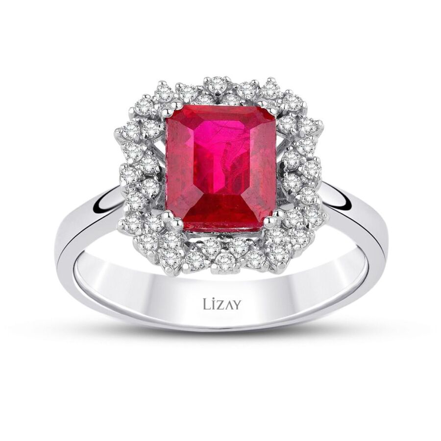 6,62 ct. Diamant Rubin Ring