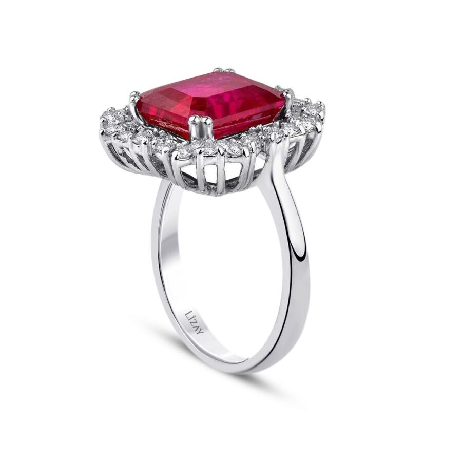 6,62 ct. Diamant Rubin Ring